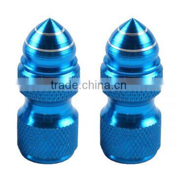 Motorcycle Universal blue 2PS helix Tire Valve Stem Caps Aluminum 26.2*8mm motor