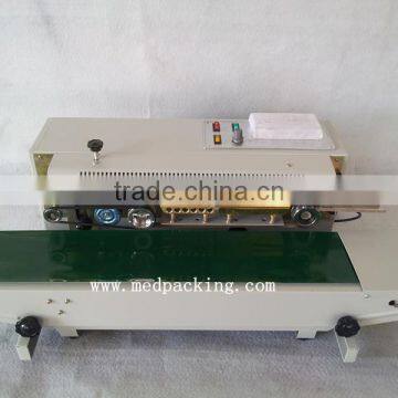 Plastic Film Sealing machine+Vertical Sealing+date printing+seal belt