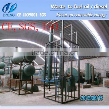 horizontal rotation tire oil refining machine with X-ray test 100% Safety