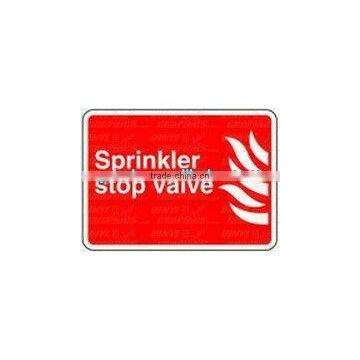 Sprinkler stop valve Safety Sticker