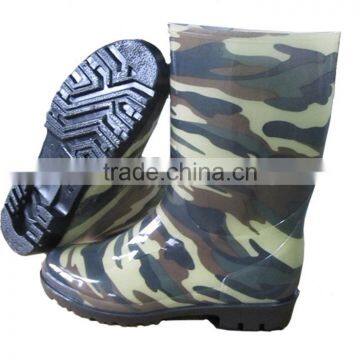 Custom Printing PVC Transparent Rain Boots Women