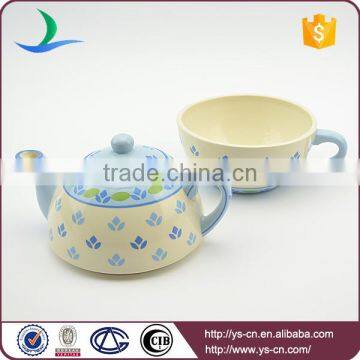 Wholesale Hand Painted Ceramic Tea Set for One in European Style photo-2