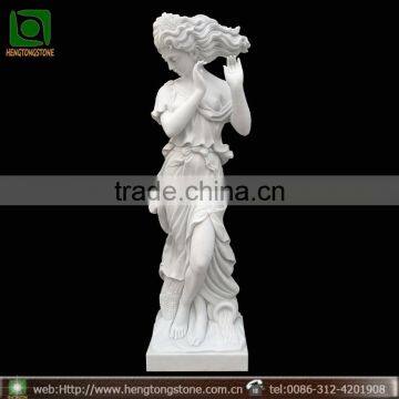 High Quality White Marble Female Garden Statue