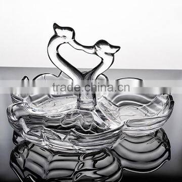 Swan Shaped Glass Plate for Candy,snacks,or Home Decoration,crystal Glassware photo-3
