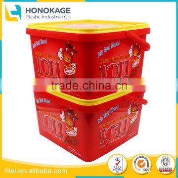 Wholesale Rectangular Shape Plastic Biscuit Wrapper with Cover, Plastic Food Container with Lid