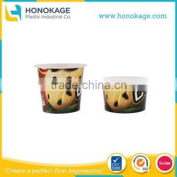 In Mold Label Plastic Yogurt Container Packaging,Cheap Frozen Yoghurt Pot Manufacturers