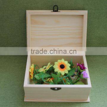 Chinese Stabilized Plain Wood Keepsake Box Wood Hope Chest Wooden Storage Memories Box With Book Shape photo-3