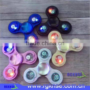 608 Bearing Tri-Spinner LED Light Fidget Spinner Toy Shining Wind Spinner