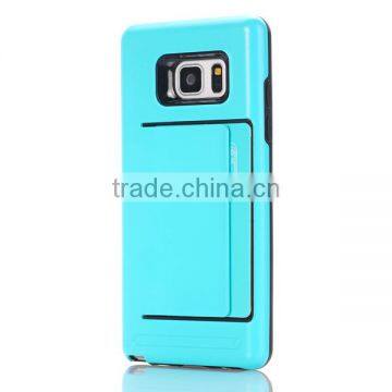 Card Slot Phone Case TPU + PC Phone Shell Protecive Back Cover for Samsung Note7 photo-5
