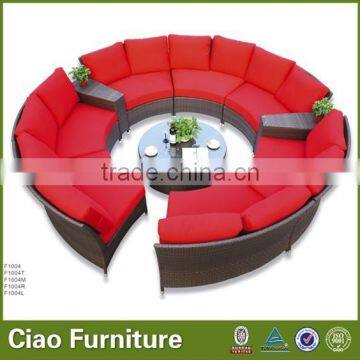 Outdoor Furniture Fabric Outdoor Half Round Sofa Set photo-3