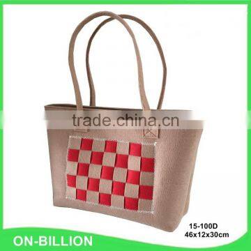 New promotional women shoulder handmade felt bag