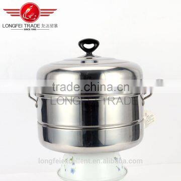Natural Siliver Color Black Bakelite Handle Clear Stainless Steel Cooking Pot/ Steam Pot photo-4