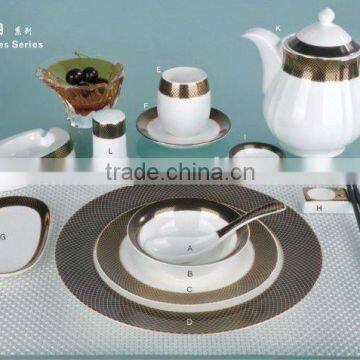 14PCS ceramic flower surface dinnerware tableware set