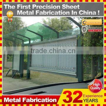 Steel Modern Bus Shelter Prices With Tempered Glass photo-3