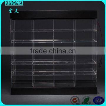 6 Tiers Acrylic Display Case, 24 slot Clear Car Model Display Holder, Wall mounted Lucite Display Box