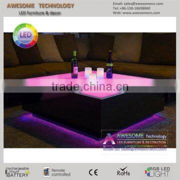 Glossy Centre Table Design for VIP Room, Led Coffee Table TA800 photo-2