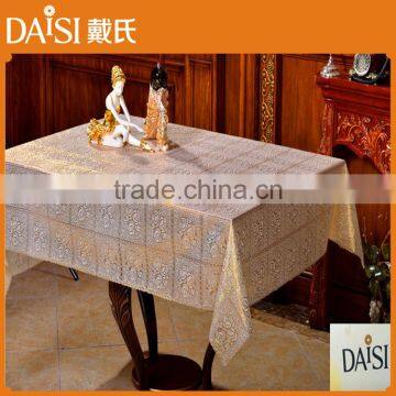 Cheap plastic tablecloths gold vinyl tablecloth pvc table cover