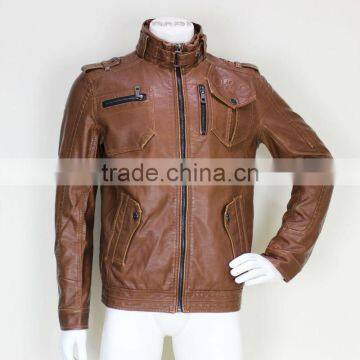 Mens Fashion PU Leather Jackets 2014