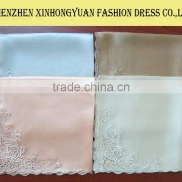 Fine Hand Embroidered Silk Handkerchief, Silk Bandana photo-2