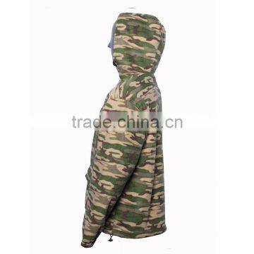Wholesale Clothing Soft Polar Fleece Military Men' s Camo Hunting Winter Jacket With Hoodie photo-3