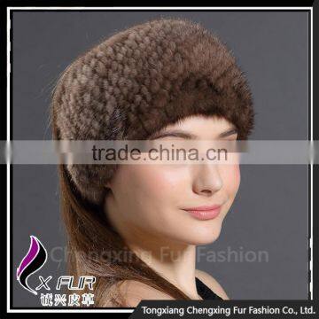 CX-E-39A 2016 Winter Fashion Knit Mink Fur Head Band photo-2