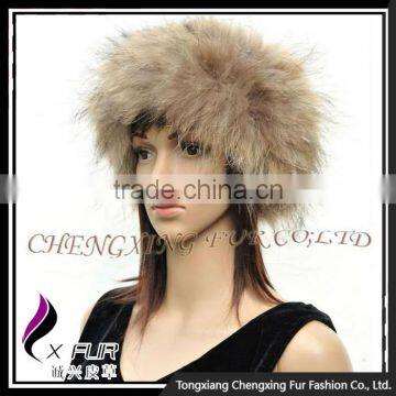 CX-E-06 Fashion Accessories Snood Raccoon Fur Stretch Hair Headband photo-3