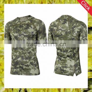 Wholesale fancy fashion skinny sport wear men camouflage shirts fit slim custom camo t shirts tshirt men China manufacture