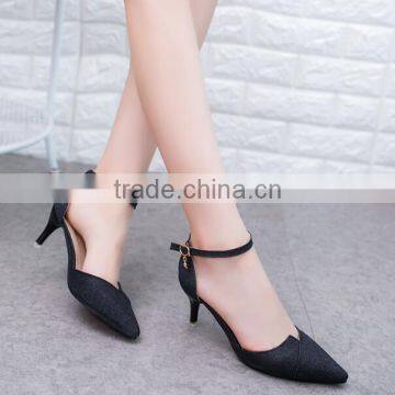 Zm50082b 2017 Spring and Summer Europe Cusp Ladies Fancy Sandals Pencil Heels Shoes Women photo-4