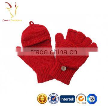 Winter Cashmere Cotton Knitted Fingerless Hand Gloves Mitten photo-2