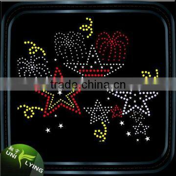 Bling Bling Star Iron On Rhinestone Transfer Star Design Motifs photo-2