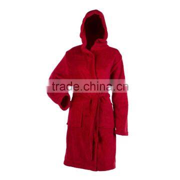 100% Cotton Terry Hooded Bathrobe for Women photo-2