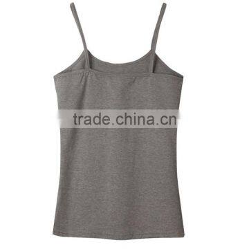 High Quality Various Color Cotton/spandex Spaghetti Strap Women White Tank Top photo-3