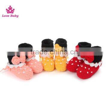Wholesale Love Baby Crochet Baby Booties Kids Winter Shoes With Bow LBS20151223-35 photo-4