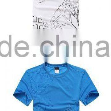 Blue White Short Sleeve Blank T-shirt Custom T Shirt Printing Silk Screen photo-4