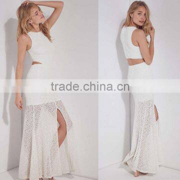 Luxury Long Maxi Lace Dress Fancy Frog Women Dresses With Slit photo-6