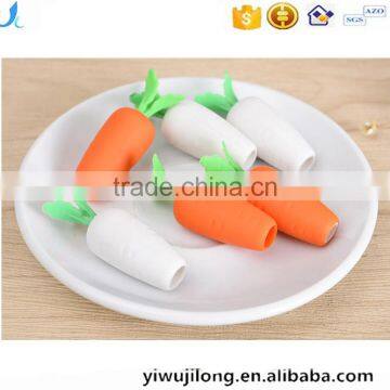 Novel creative 3d carrot jumbo magic gel pen top erasers packing logo customs