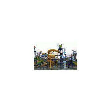 Water Playground Equipment With Fiberglass Spiral Water Slide , Water Amusement Park