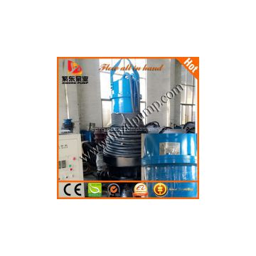 Submersible axial flow dewatering pump