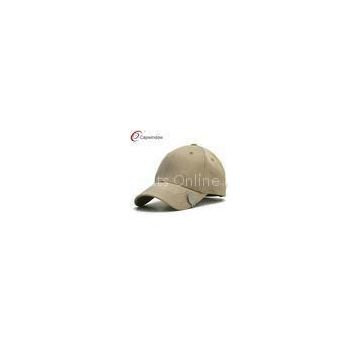 Simple Khaki Brushed Cotton Golf Baseball Hats with Removable Ball Marker Clip