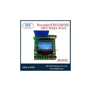 JK002L   usb sd lcd mp3 recorder module fm radio