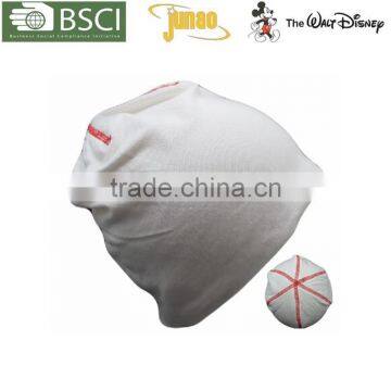 hot sales 100% cotton fur ball beanie hat from China