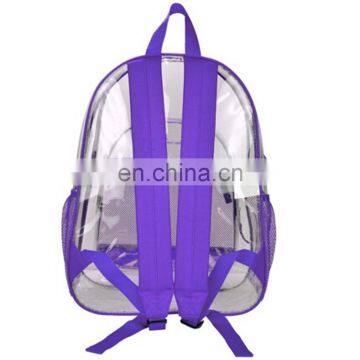 Clear Transparent Color Trim Kids PVC School Book Bag photo-2