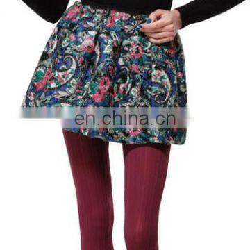 2014 Vintage New Design Embroidery Fashion Girls A Line Elastic Skirt