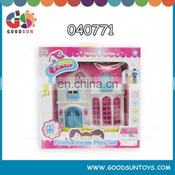 Lower Price 2016 New Product Plastic Barbie Doll House Miniature Furniture Set DIY Toy for Kids Pretend Play Game