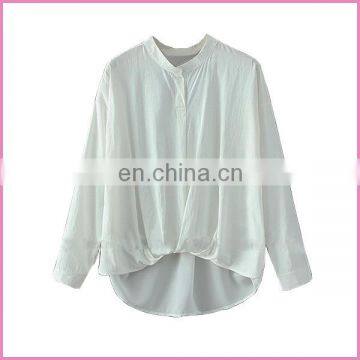 casual boyfriend style frilling design front chiffon blouse