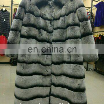 New Style Winter Warm Fashion Rex Rabbit Fur Coat chinchilla fur parka