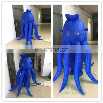 HI CE Inflatable blue inkfish costume for party