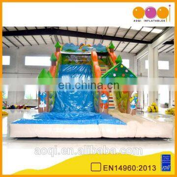 AOQI most polular with free EN14960 certificate jumbo inflatable water slide for pool