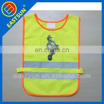 Knitted fabric safety vest for children