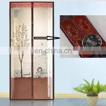 2017 OEM&ODM Printing Magnetic screen door with top lace